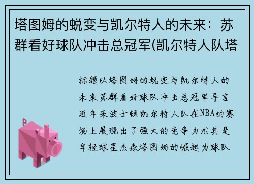 塔图姆的蜕变与凯尔特人的未来：苏群看好球队冲击总冠军(凯尔特人队塔图姆身高)